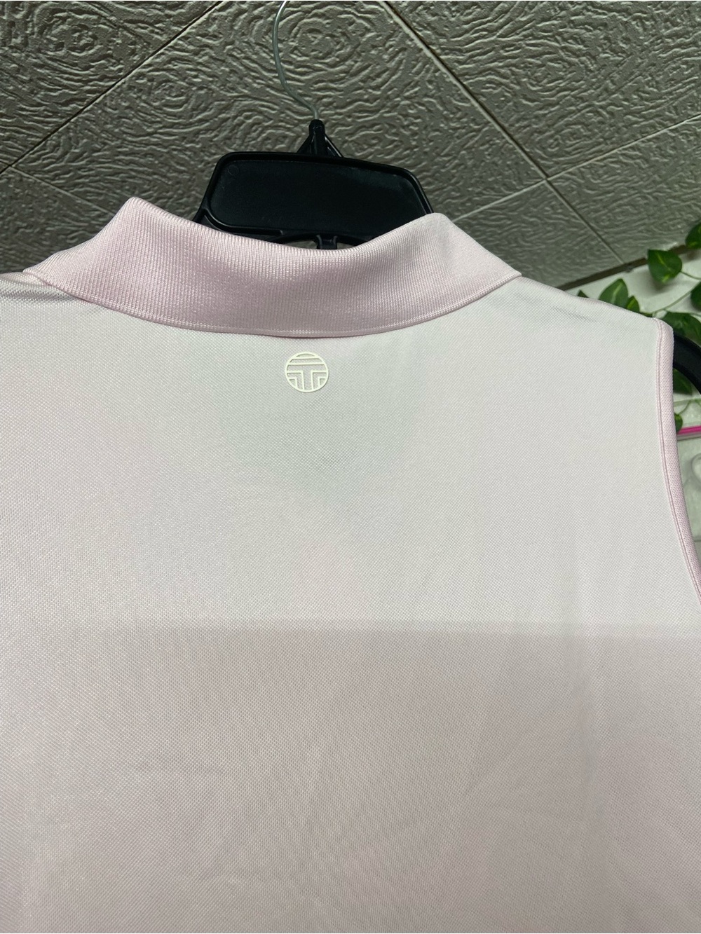 Tory Sport Pale Pink Sleeveless Polo Tank - Picture 4 of 4